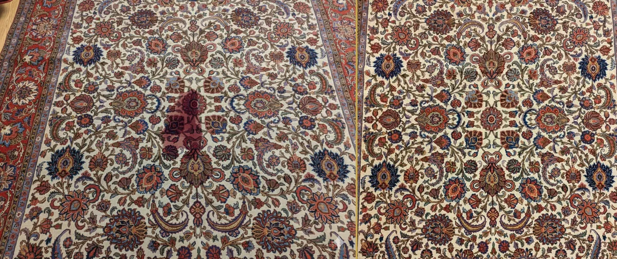 Avant après lavage tapis - élimination des odeurs et salissures