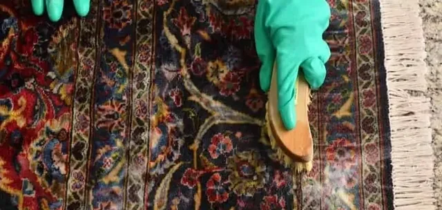 Tapis persan après lavage en profondeur